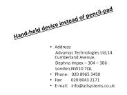 Hand-held device instead of pencil-pad