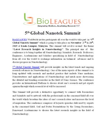 Global Nanotek Submit