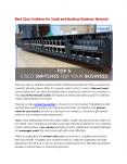 Best Cisco Switches for Small and Medium Business Network PowerPoint PPT Presentation