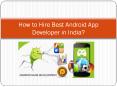 How to Hire the Best Android App Developers in India?