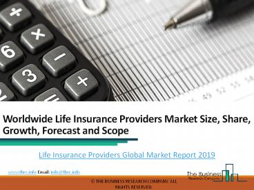 Life Insurance Providers Global Market Report 2019