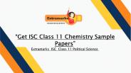 Get ISC Class 11 Chemistry Sample Papers