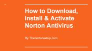 How to Download, Install & Activate Norton Antivirus