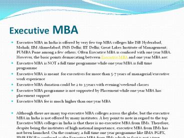 Executive MBA in India: Eligibility, Fees, Programs, Entrance Exams