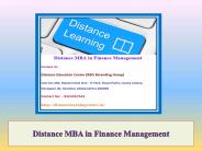 Distance MBA in Finance Management (1)