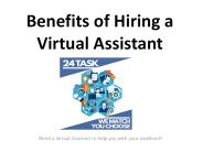 Benefits of Hiring a Virtual Assistant