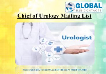 Chief of Urology Mailing List