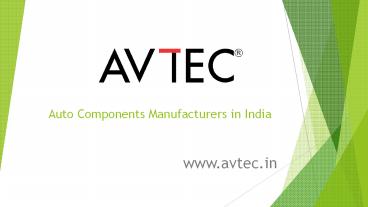 auto components manufacturer in India