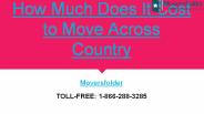 How Much Does it Cost to Move Across Country