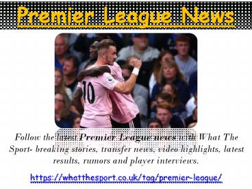 Premier League News
