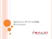 Querying PostgreSQL Databases