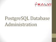 PostgreSQL Database Administration