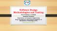 Software Design Methodologies and Testing - Department of Computer Engineering PowerPoint PPT Presentation