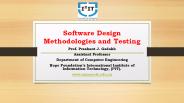 Software Design Methodologies and Testing - Department of Computer Engineering