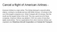 Cancel a flight of American Airlines (1)