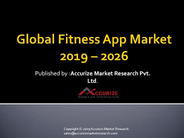 Global Fitness App Market