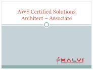AWS Certified Solutions Architect – Associate