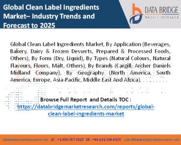 clean label ingredients market