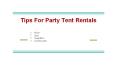 Tips For Party Tent Rentals PowerPoint PPT Presentation