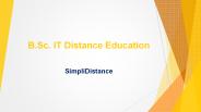 BSc IT Distance Education Portal - SimpliDistance