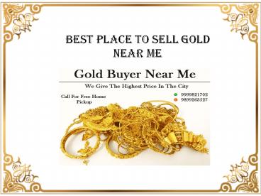 Best Place To Sell Gold Near Me
