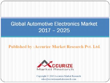 Automotive Electronics Market