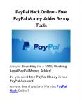 PayPal Hack Online - PayPal Money Adder BennyTools PowerPoint PPT Presentation