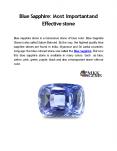 Blue sapphire most effective stone PowerPoint PPT Presentation
