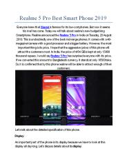 Realme 5 Pro Best Smart Phone 2019