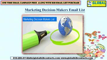 Marketing Decision-Makers Email List
