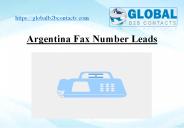 Argentina Fax Number Leads
