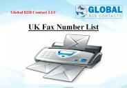 UK Fax Number List