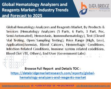 hematology analyzers and reagents market