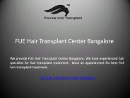 FUE Hair Transplant Center Bangalore
