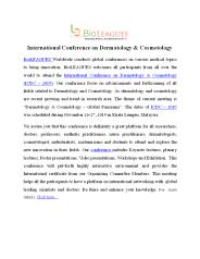 International Conference on Dermatology & Cosmetology (2)