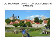 Top most cities in Sweden