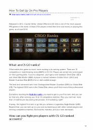 Pro Players Advice: Play CS: GO With Ranked Accounts