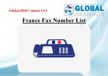 France Fax Number List