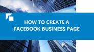 How to create a Facebook business page