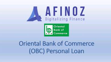 OBC Personal Loan