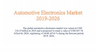 Automotive Electronics Market 2019-2026