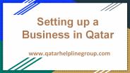 Setting up a Business in Qatar