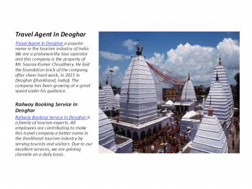 Travel Agent In Deoghar (1)