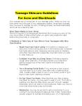 Teenage Skincare Guidelines For Acne and Blackheads PowerPoint PPT Presentation