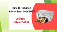 How to Fix Canon Printer Error Code 6000?