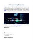 C Programming Language PowerPoint PPT Presentation