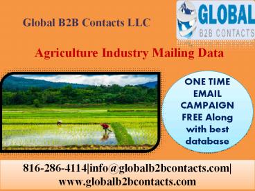 Agriculture Industry Mailing Data