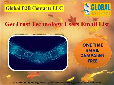 GeoTrust Technology Users Email List