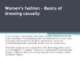 Dress women casual PowerPoint PPT Presentation