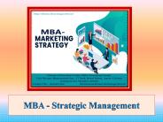 MBA - Strategic Management